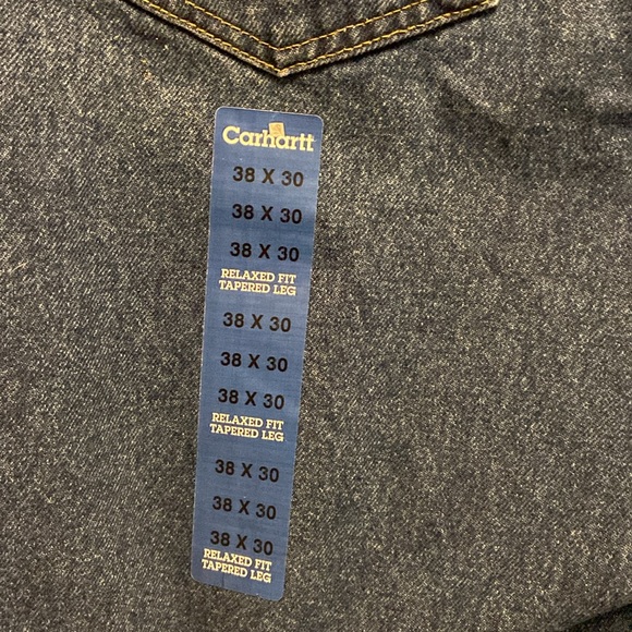 Carhartt Big and Tall NWT 38 X 30 Dark Wash Relax Fit Tapered Leg Jeans: 3108 - Picture 7 of 10